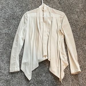 BLANK NYC Off White Faux Leather Moto Jacket